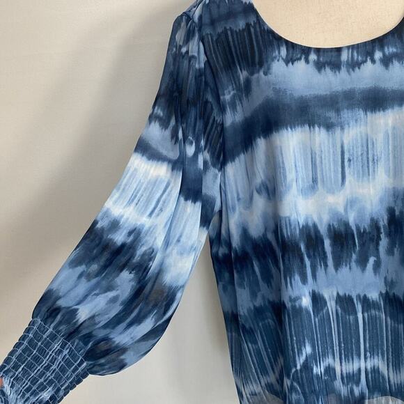 Calvin Klein Tie Dye Blouse Women's 3X Blue - Picture 4 of 14